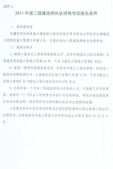 2011年黑龍江省二級(jí)建造師報(bào)名時(shí)間為2011年3月11日-3月24日