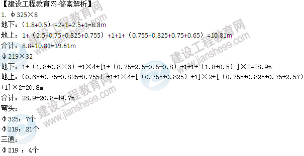 2013年造價工程師《案例分析》試題及答案解析第6題管道和設(shè)備工程