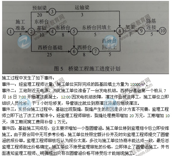 【老師解析】2014年一級(jí)建造師《公路》試題及答案解析（案例五）