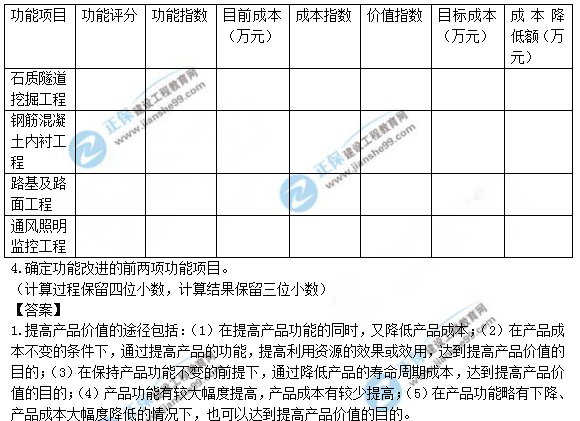 2018年一級(jí)造價(jià)工程師考試案例分析試題及答案解析