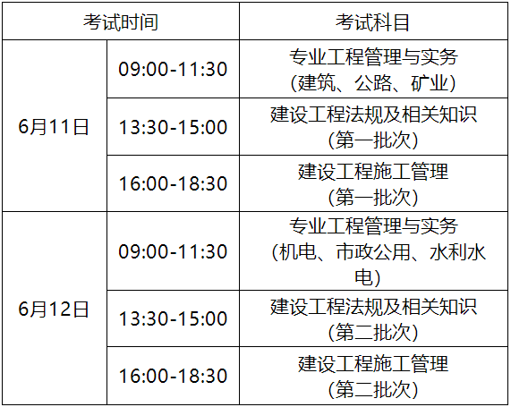 二級(jí)建造師考試時(shí)間