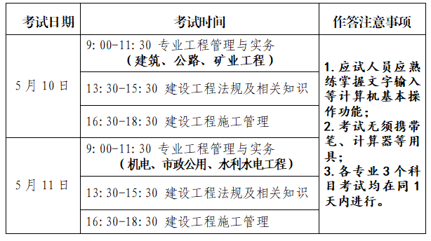 考試時間